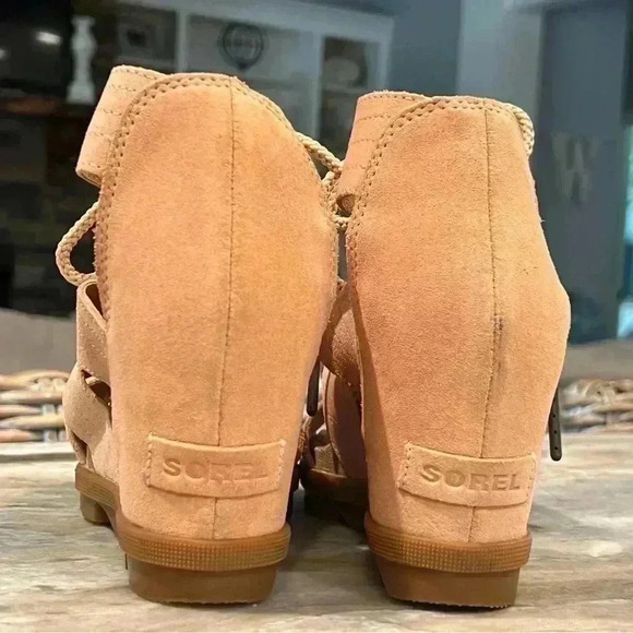 Women’s SOREL Joanie II Lace Casual Wedge Suede Sandal- Size 7 - Picture 4 of 8